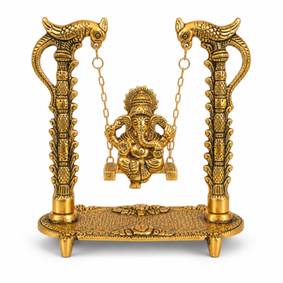Gouden Ganesha Schommelbeeld – Handgemaakt